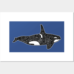 Zentangle Orca Posters and Art